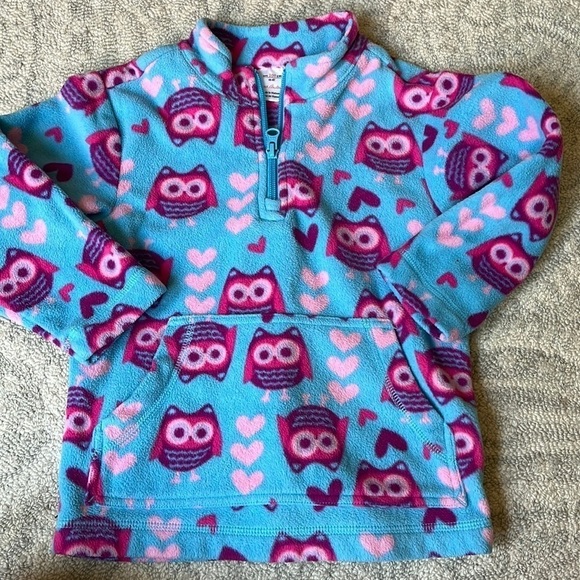 Girls Hanna Andersson Fleece Sweater Size 4 - Picture 1 of 4